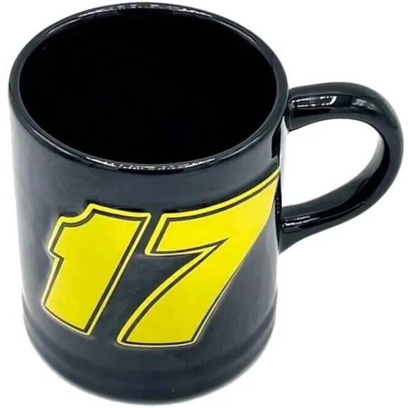 Official NASCAR #17 Matt Kenseth Coffee Tea Mug Cup Roush Racing Raised LOGO - Picture 2 of 12